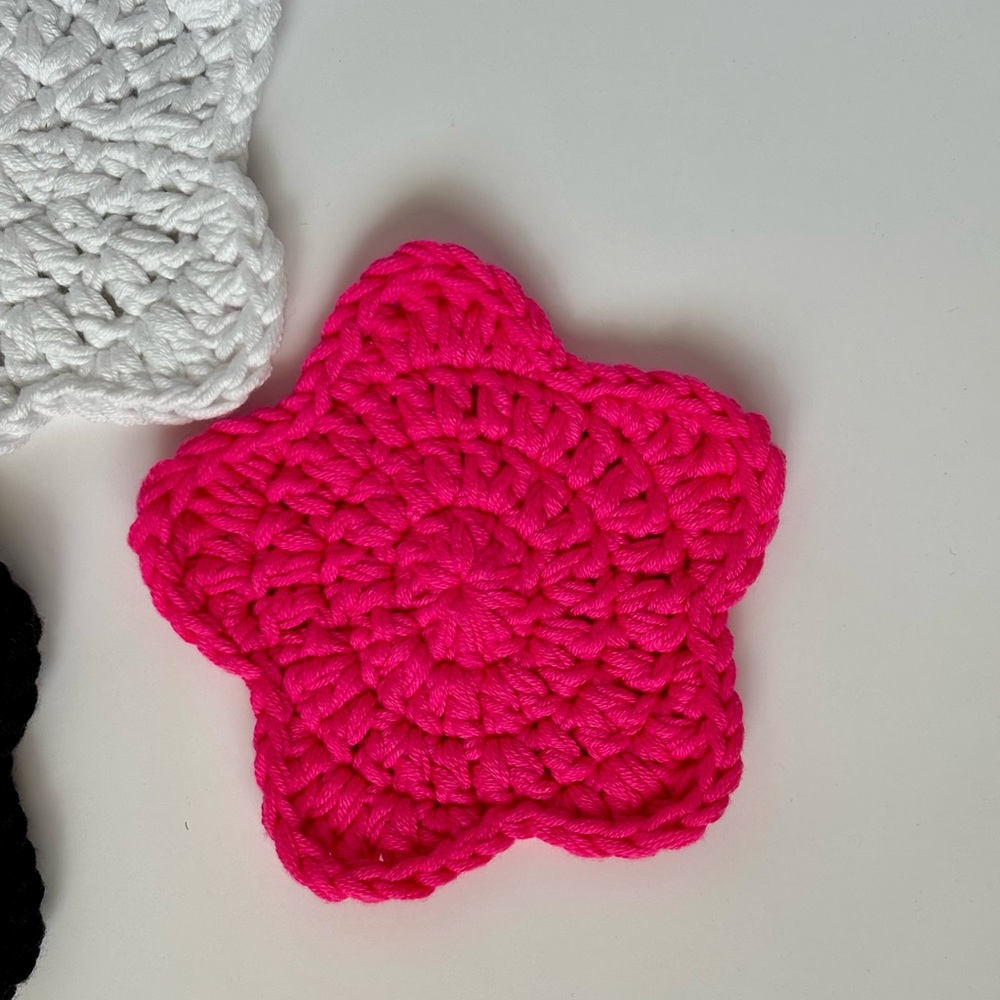 Crochet Star Coasters Set - Picture 3 of 5